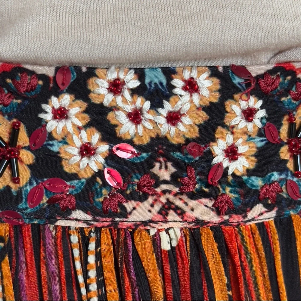 ANTHROPOLOGIE  ALLAIRE  HIGH-LOW MAXI SKIRT  by BHANUNI 100% viscose - SIZE 2 - Picture 5 of 13
